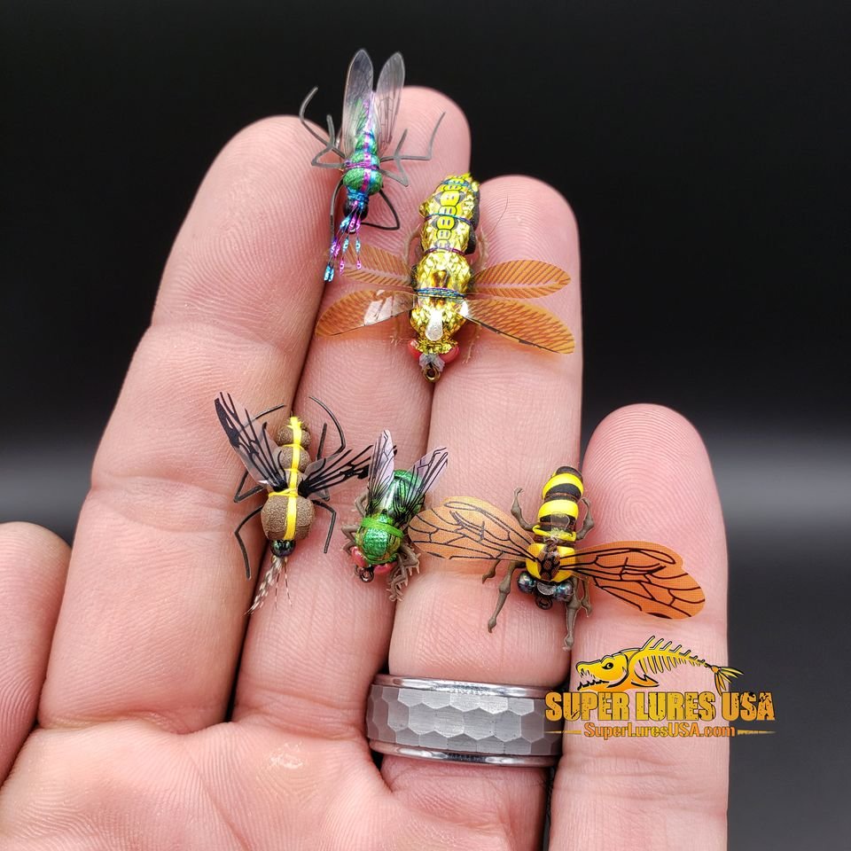 5 pcs Hand-tied Fly Fishing lure set- trout, salmon – Super Lures USA